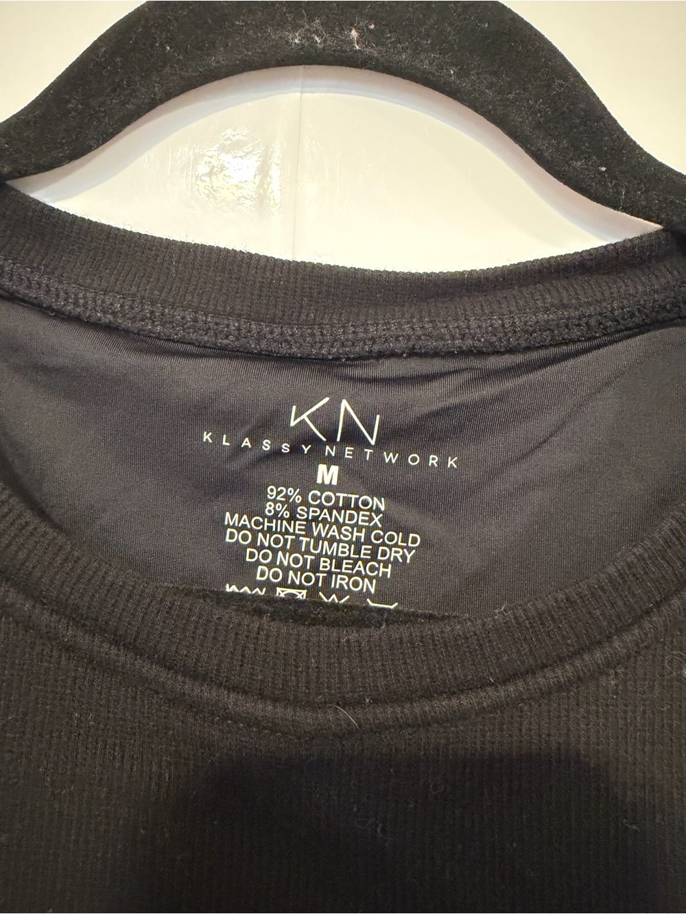 Black Racerback Klassy Network Ribbed Crop Tank Top - Picture 2 of 3